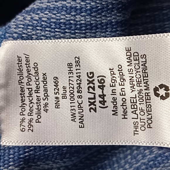 Athletic Works Dri Works Heathered Blue Pants Men's Size 2XL (44-46) - Picture 15 of 16